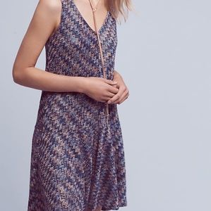 Maeve Westwater Zig Zag Print Drop Hem Dress